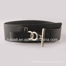 Top Surface Leather Alloy Buckle Woman Belt